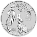 Pre-Owned 2023 Australian Lunar Rabbit 1oz Silver Coin - VAT Free