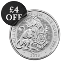 2023 UK Tudor Beasts Bull of Clarence 2oz Silver Coin