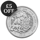 2023 UK Tudor Beasts Bull of Clarence 2oz Silver Coin