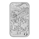 Pre-Owned 2022 Australian Dragon Rectangular 1oz Silver Coin - VAT Free