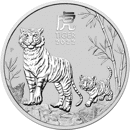 Pre-Owned 2022 Australian Lunar Tiger 1kg Silver Coin - VAT Free