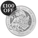 Pre-Owned 2023 UK Tudor Beasts Bull of Clarence 10oz Silver Coin - VAT Free