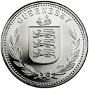 Pre-Owned Guernsey 8 Doubles £2 Silver Coin - Mixed Dates - VAT Free