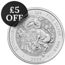 2024 UK Tudor Beasts Seymour Unicorn 2oz Silver Coin