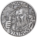 Pre-Owned Mason Mint Vikings 1oz Antique Finish Silver Round