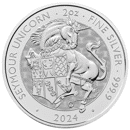 Pre-Owned 2024 UK Tudor Beasts Seymour Unicorn 2oz Silver Coin - VAT Free
