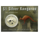 Pre-Owned 2005 Royal Australian Mint Kangaroo 1oz Silver Coin - Carded - VAT Free