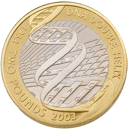 Pre-Owned 2003 UK DNA Double Helix £2 Piedfort Proof Design Silver Coin - VAT Free
