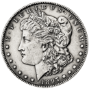 Pre-Owned USA 1897 Morgan Dollar Philadelphia Silver Coin - VAT Free