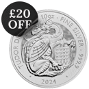 2024 UK Tudor Beasts Tudor Dragon 10oz Silver Coin