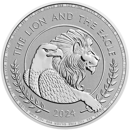 Pre-Owned 2024 UK The Lion and The Eagle 1oz Silver Coin - VAT Free