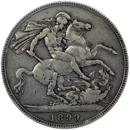 Pre-Owned 1899 Victoria Crown Silver Coin - VAT Free