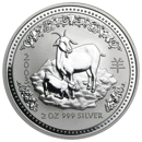 Pre-Owned 2003 Australian Lunar Goat 2oz Silver Coin - VAT Free