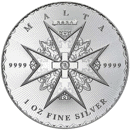 Pre-Owned 2024 Malta Maltese Cross 1oz Silver Coin - VAT Free