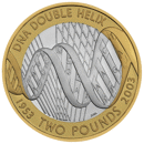 Pre-Owned 2003 UK DNA Double Helix £2 Proof Design Silver Coin - VAT Free