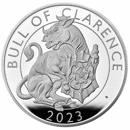 Pre-Owned 2023 UK Tudor Beasts Bull of Clarence 1oz Proof Design Silver Coin - VAT Free