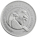 Pre-Owned UK The Lion and The Eagle 1oz Silver Coin - Mixed Dates - VAT Free