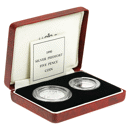 Pre-Owned 1990-1992 UK 5p and 10p Piedfort Proof Silver 2-Coin Set - VAT Free