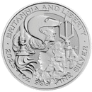 Pre-Owned UK Britannia and Liberty 1oz Silver Coin - Mixed Dates - VAT Free