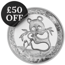 Pre-Owned 1986 China Panda 12oz Silver Round