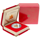 Pre-Owned 2001 Canadian Lunar Snake Gilded 1oz Proof Silver Coin - VAT Free