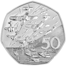 Pre-Owned 1994 UK D-Day Commemorative 50p Proof Design Silver Coin - VAT Free