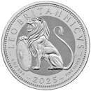 Pre-Owned 2025 UK The British Lion 5oz Silver Coin - VAT Free