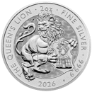 2026 UK Tudor Beasts Queen’s Lion 2oz Silver Coin
