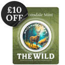 Scottsdale Mint The Wild: White-Tailed Deer Colourised Certi-Lock 1oz Silver Round