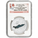 Pre-Owned 2014 Canadian Great Lakes: Lake Erie 1oz Proof Silver Coin - NGC Graded PF70 - 3913761-001 - VAT Free