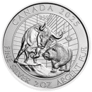 Pre-Owned 2025 Canadian Bull and Bear 2oz Silver Coin - VAT Free
