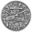 Pre-Owned Mason Mint Blackbeard 1oz Antique Finish Silver Round