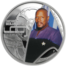 Pre-Owned 2015 Tuvalu Star Trek: Captain Benjamin Sisko 1oz Proof Design Silver Coin - VAT Free