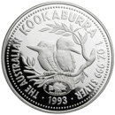 Pre-Owned 1993 Australia Kookaburra Sydney Opera House Privy 1oz Silver Coin - VAT Free