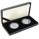 Pre-Owned 2025 UK Tudor Beasts Greyhound of Richmond 1oz Proof Silver 2-Coin Set - VAT Free