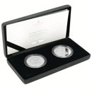 Pre-Owned 2025 UK Tudor Beasts Queen's Panther 1oz Proof Silver 2-Coin Set - VAT Free