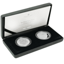 Pre-Owned 2024 UK Tudor Beasts Tudor Dragon 1oz Proof Silver 2-Coin Set - VAT Free