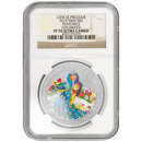 Pre-Owned 2015 Niue Love is Precious 'Peafowls' Colourised 1oz Proof Silver Coin - NGC Graded PF70 - 4267173-019 - VAT Free