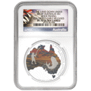 Pre-Owned 2014 Australia Land Down Under 'Rock Fishing' 1oz Proof Silver Coin - NGC Graded PF70 - 3970736-008 - VAT Free