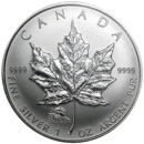 Pre-Owned 2000 Canadian Maple 'Dragon Privy' 1oz Silver Coin - VAT Free