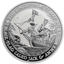 Pre-Owned 2024 Tuvalu Black Flag: Calico Jack and Anne Bonny 'The Kingston' 1oz Silver Coin - VAT Free