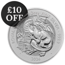 2026 UK Tudor Beasts Royal Dragon 2oz Silver Coin