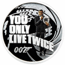 Pre-Owned 2021 Tuvalu James Bond 'You Only Live Twice' 1/2oz Proof Silver Coin - VAT Free