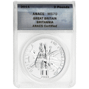 Pre-Owned 2011 UK Britannia 1oz Silver Coin - ANACS Graded MS70 - 2003293454 - VAT Free