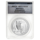 Pre-Owned 2012 Australian Kookaburra 1oz Silver Coin - ANACS Graded MS70 - 2004303483 - VAT Free