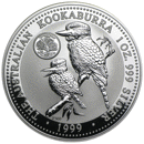 Pre-Owned 1999 Australia Kookaburra Connecticut Privy Mark 1oz Silver Coin - VAT Free