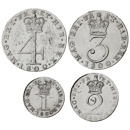 Pre-Owned 1800 UK George III Maundy Money Silver 4-Coin Set - VAT Free