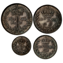 Pre-Owned 1898 UK Victoria Maundy Money Silver 4-Coin Set - VAT Free