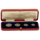Pre-Owned 1908 UK Edward VII Maundy Money Silver 4-Coin Set - VAT Free