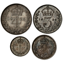 Pre-Owned 1928 UK George V Maundy Money Silver 4-Coin Set - VAT Free